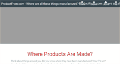 Desktop Screenshot of productfrom.com