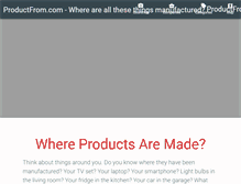 Tablet Screenshot of productfrom.com